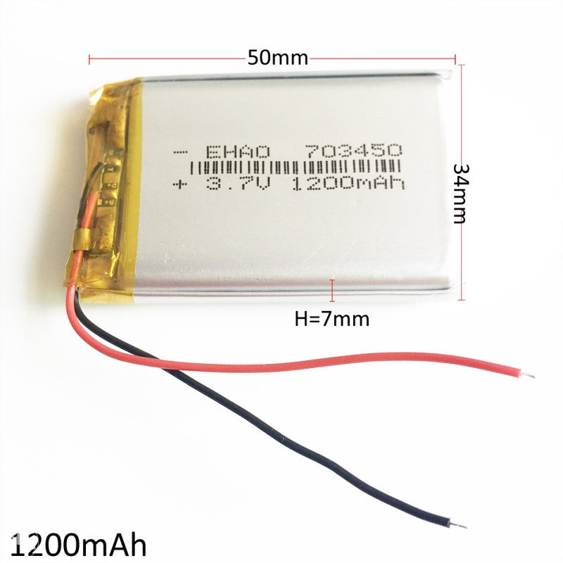 Baterija Li-ion 3.7V 1200mAh za Mp3 MP4 GPS PSP DVD