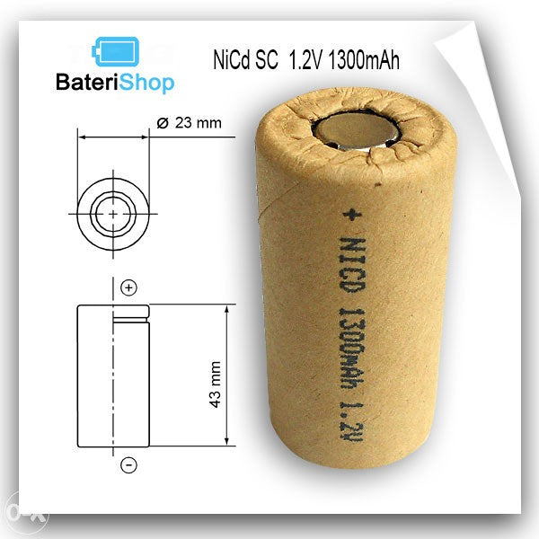 Baterija NiCd SC 1.2V 1300mAh