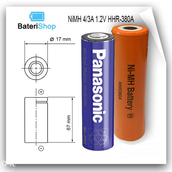 Baterija NiMH 4/3A 1.2V 3800mAh BK380A Panasonic