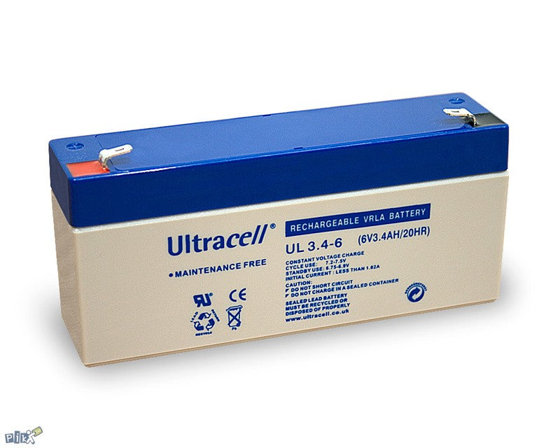 Baterija Ultracell UL3.4-6 6V 3.4Ah