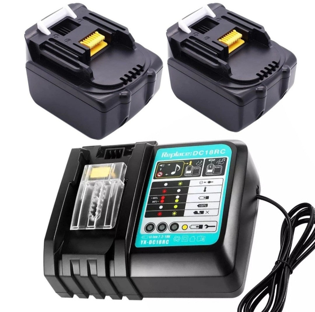 Makita Set 2 Baterije 18V 5Ah + 18V brzi Punjac