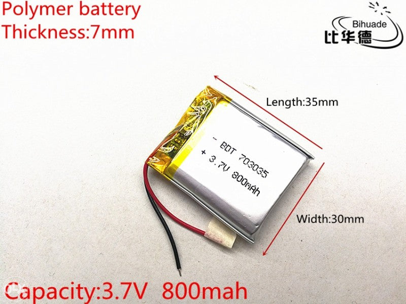 Baterija Li-ion 3.7V 800mAh za Mp3 MP4 MP5 GPS PSP