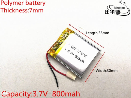 Baterija Li-ion 3.7V 800mAh za Mp3 MP4 MP5 GPS PSP