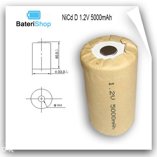 Baterija NiCd D 1.2V 5000mAh