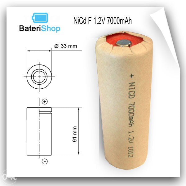 Baterija NiCd F 1.2V 7000mAh