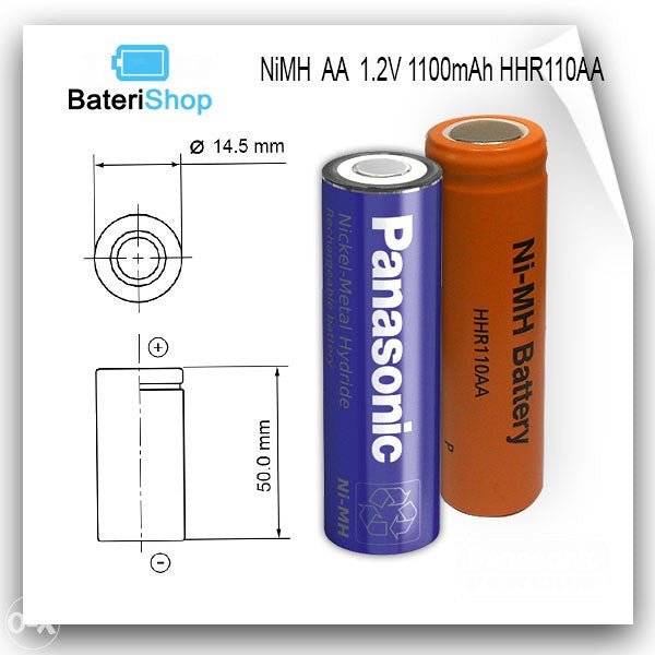 Baterija NiMH AA 1.2V 1100mAh BK110AA Panasonic