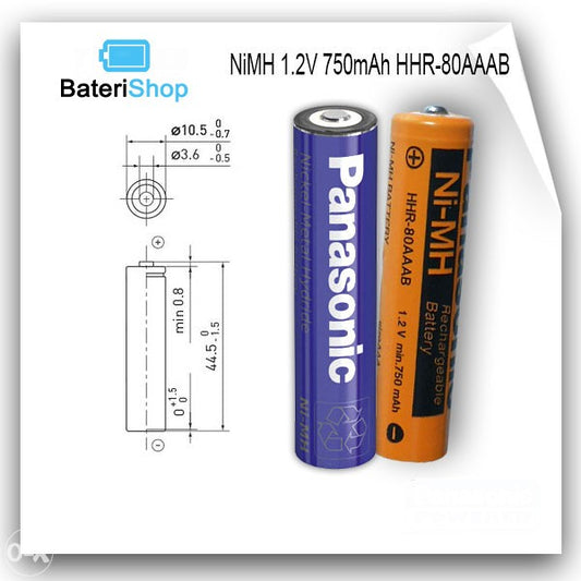 Baterija NiMH AAA 1.2V 750mAh BK80AAAB Panasonic HT
