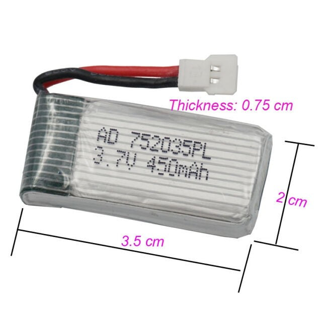 Li-ion baterija 3.7V 450mAh