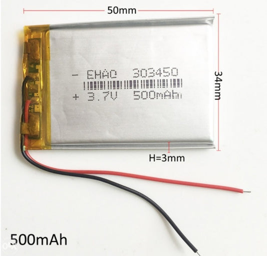 Li-ion baterija 3.7V 500mAh